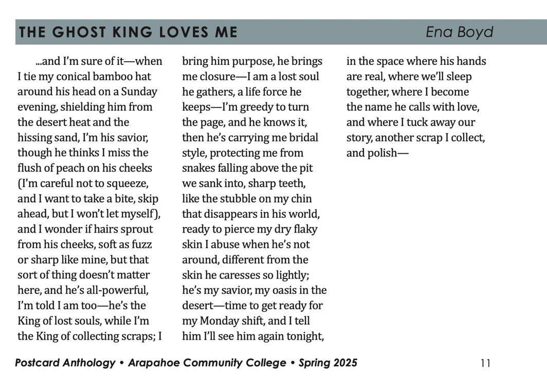 Lyric flash that blends myth and queer longing.